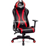 Diablo Chairs Diablo Gaming Stuhl X-Horn 2.0 Bürostuhl Gamer Chair Schreibtischstuhl 3D Armlehnen Ergonomisches Design Nacken/- Lendenkissen Kunstleder Wippfunktion Rot King (XL)