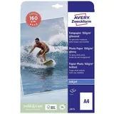 Avery Zweckform Classic Inkjet Fotopapier glänzend weiß, A4, 160g/m2, 40 Blatt