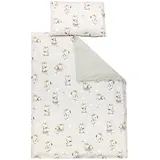 TupTam Kinder Bettwäsche Gemustert 2-Teilig Wendebettwäsche, Farbe: Giraffe Beige Punkte, Größe: 135x100 cm