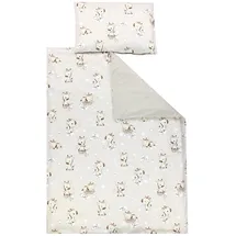 TupTam Kinder Bettwäsche Gemustert 2-Teilig Wendebettwäsche, Farbe: Giraffe Beige Punkte, Größe: 135x100 cm