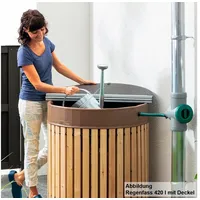 BECKMANN Regentonnendeckel Größe 2 für Regenfass 200 l braun