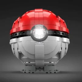 Mega Brands MEGA Pokémon - Jumbo Poké Ball-Bauset, leuchtende Herausforderung mit 303 Bausteinen, für Kinder ab 6 Jahren, HBF53