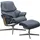 Stressless Relaxsessel STRESSLESS "Reno", blau (sparrow blau paloma), B:92cm H:100cm T:80cm, Leder PALOMA: PALOMA ist ein durchgefärbtes Semianilin-Möbelleder mit natürlicher Narbung., Sessel, Relaxsessel, mit Cross Base, Größe S, M & L, Holzakzent Eiche