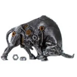 GILDE Skulptur Steampunk Bullflight