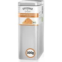 Spicebar - Ceylon Zimt Bio - feiner Zimt gemahlen im praktischen Gewürz-Streuer - Zimt Pulver mit wenig Cumarin aus Madagaskar (300g)