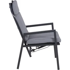 Garden Pleasure SINTRA Stapelstuhl 70 x 55 x 103 cm grau/schwarz 2 St.