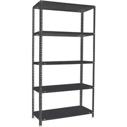 Proregal Schraubregal Panda Tall | HxBxT 200x110x40cm | 6 Fachböden | Fachlast 90kg | Anthrazit
