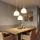 GLOBO LED Pendelleuchte 3-flg. 51 cm rund/Glas/Holz/Metall