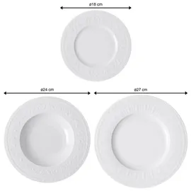 Villeroy & Boch Cellini Teller-Set 18er Set weiß