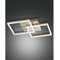 Deckenleuchte Fabas Luce Bard quadrate 39W LED 3510lm dimmbar gold EEK E [A-G]