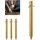 Relaxdays Heringe, 4er Set T-Stahl gold