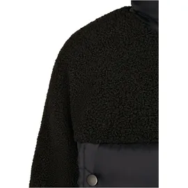 URBAN CLASSICS Ladies Sherpa Mix Puffer Jacket Black 3XL