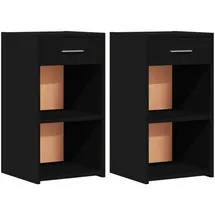 vidaXL Nachtschrank 2 Stk. 35 x 34 x 65 cm Schwarz
