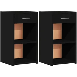 vidaXL Nachtschrank 2 Stk. 35 x 34 x 65 cm Schwarz