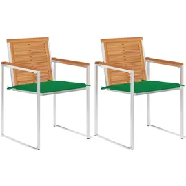 vidaXL Gartenstuhl 56 x 56 x 125 cm grün 2 St.