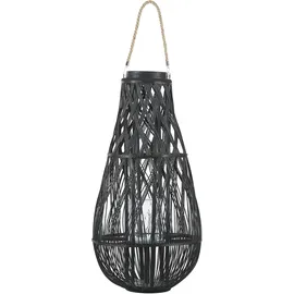 Beliani Laterne Bambus 39 x 77 x 39 cm onesize schwarz