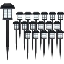 monzana MONZANA® LED Solarlampe für Außen 18er Set Wetterfest IP44 Erdspieß Solar Garten Leuchte Außenleuchte Balkon Deko
