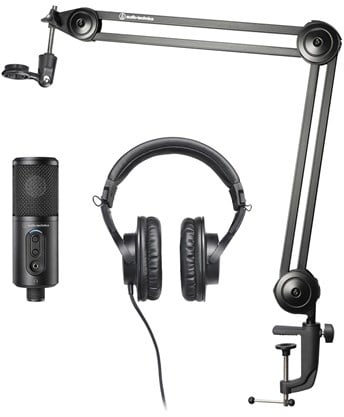 Creator Pack - Streaming/Podcasting and Recording Pack - microphone - with ATH-M20x headphones