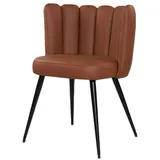 KAWOLA Esszimmerstuhl JADA Polsterstuhl – Bequemer Stuhl Leder - Elegant (1 St), Eleganter Lederbezug. Modernes Design. Stabil. Komfortabel blau