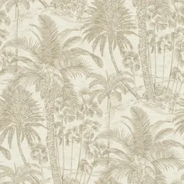 Rasch Textil Vliestapete Botanisch 10,05 m x 0,53 m 300 g Gold 832549