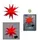 Cepewa LED-Stern 35 cm rot