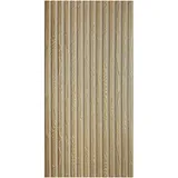 DECCART - Wandpaneele 3d 100x50 cm - Wandpaneel - Holz Optik Paneele - Holzoptik wandplatten - Paneele wand - Wall panels - beige gold 19-24 Stück (12 m2)