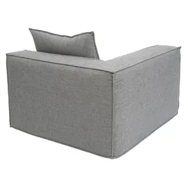 Mendler L-Sofa HWC-O54 mit Ottomane hellgrau