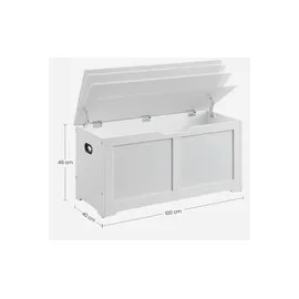 VASAGLE Truhenbank Weiß 100 x 40 x 46 cm