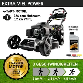 BRAST Benzin Rasenmäher 22224 ESTART SPEED 5,2 kW (7 PS)