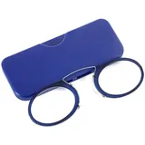 Wisebom Lesebrille für Herren, Kompakte leichte randlose brillen, Lesebrille 2.0 Dioptrien Damen, Lesebrille Dioptrien, Mini Nose Clip leichte Brillen, Mini Nasenclip Randlose Lesebrille (Blau)