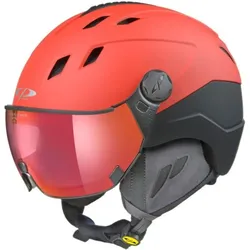 CORAO Visier CP 28 Skihelm Snowboardhelm Erwachsene red black soft touch Unisex Einheitsfarbe 62 - 64 cm