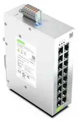 Wago 852-1816/010-000 Lean-Managed-Switch, 16 Ports 1000Base-T, lichtgrau 8521816010000