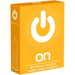 «Stimulation» feuchtgenoppte Kondome mit viel Gleitcreme (3 Kondome) 3 St