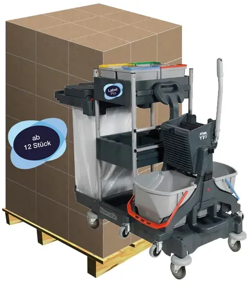 Reinigungswagen Numatic ProCar 7G Plus mit Ihrem Firmenlogo 12 Stück Servicewagen mit Ihrer Eigenmarke, mit Mid Mop