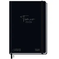 Häfft Häfft-Timer Campus 25/26 A5 - Studentenkalender EM [Black
