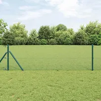 vidaXL Zaunpfosten 10 x 0,5 m Grün/Stahl