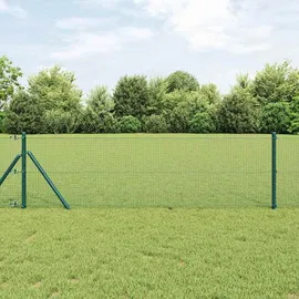 vidaXL Zaunpfosten 10 x 0,5 m Grün/Stahl