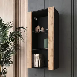 komodee Hängende Vitrine Tivoli Vertical 50 x 29 x 100 cm Schwarz