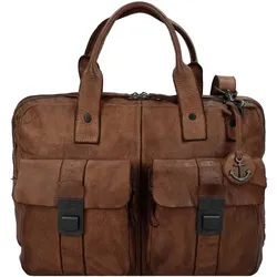 Harbour 2nd Cool Casual Winterhude Aktentasche Leder 40 cm Laptopfach  braun