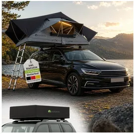 Juskys Autodachzelt Lago 140 x 240 cm Schwarz / Grau