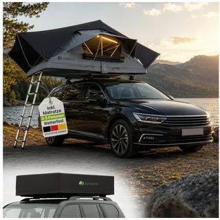Juskys Autodachzelt Lago 140 x 240 cm Schwarz / Grau