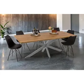möbelliebling JOSY 240 x 77 x 100 cm Wildeiche grau/silber