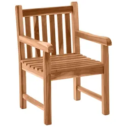 Balkonstuhl aus Teak Massivholz Armlehnen