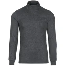 TRIGEMA Rollkragenshirt TRIGEMA "TRIGEMA Langarm Ski- und Sport-Rollkragenpullover", Damen, Gr. XL, grau (anthrazit, melange), 100% Baumwolle (Bio-Baumwolle kbA), Basic, Shirts