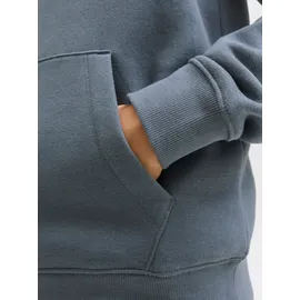 Jack & Jones Junior "JJESTAR JJ SWEAT HOOD NOOS JNR", Jungen, Gr. 152, grau (stormy weather), angeraute Sweatware, Obermaterial: 70% Baumwolle, 30% Polyester, bedruckt, relaxed fit normal, Rundhals, Rippbündchen, Sweatshirts, Baumwollmischung, relaxed fit