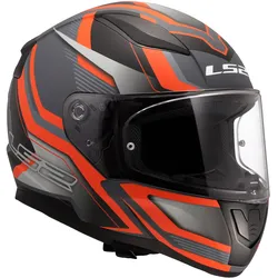 LS2 FF353 Rapid II Flitz, Integralhelm - Grau/Orange - XL