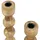 Boltze Kerzenständer-Set Bubbles Holz Braun