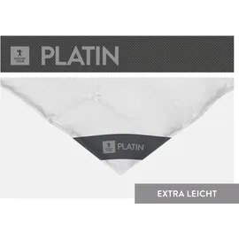 SPESSARTTRAUM Daunendecke Platin extra leicht Sommerdecke (Größe: 200x200 cm