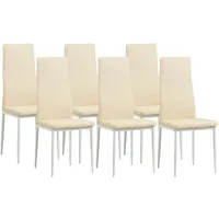 Albatros Esszimmerstühle MILANO 6er Set, Beige - Polsterstuhl mit