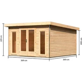 Karibu Rabensee 3 4,06 x 3,93 m Beige